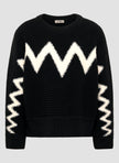 Strickpullover - Zebra Noir