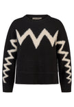 Strickpullover - Zebra Noir