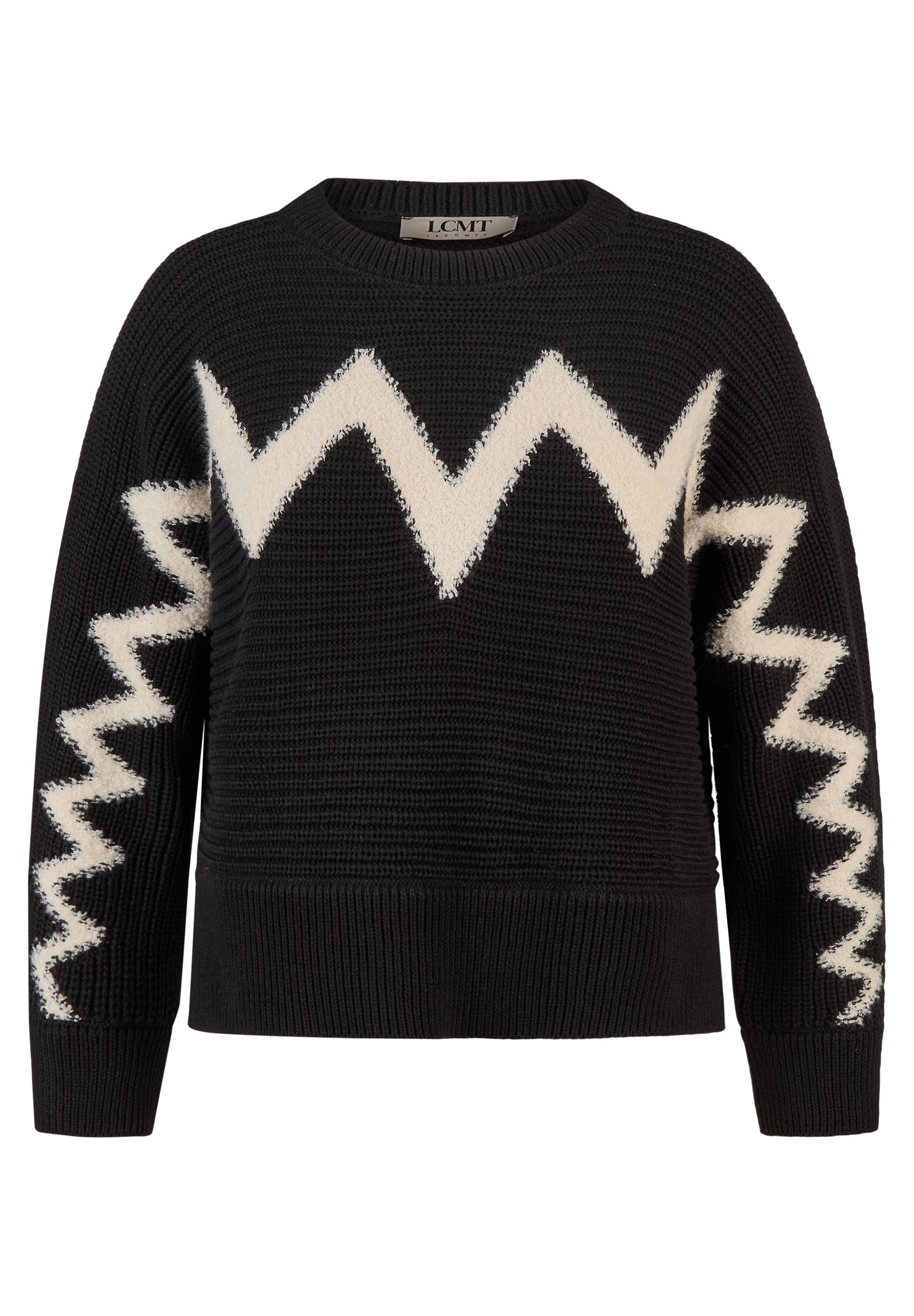 Strickpullover - Zebra Noir