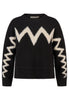 Strickpullover - Zebra Noir