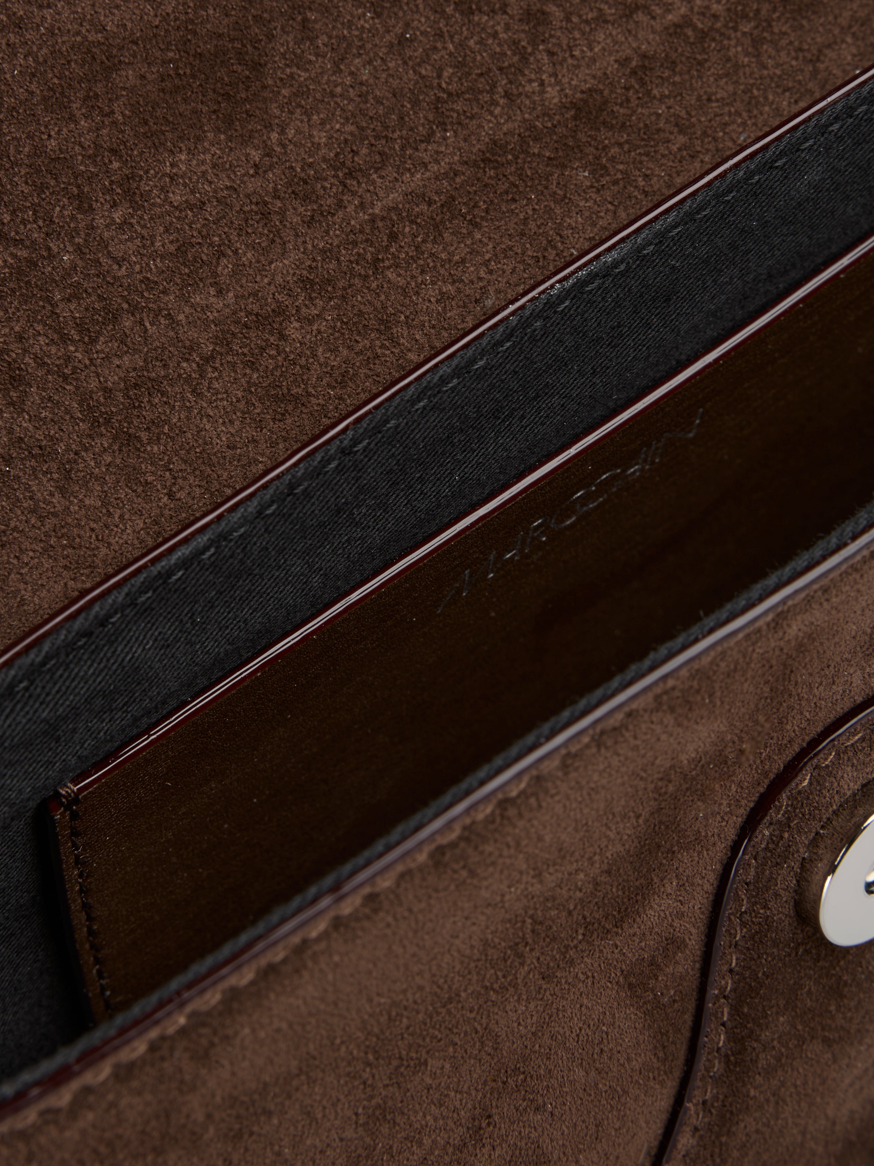 Schultertasche - Veloursleder