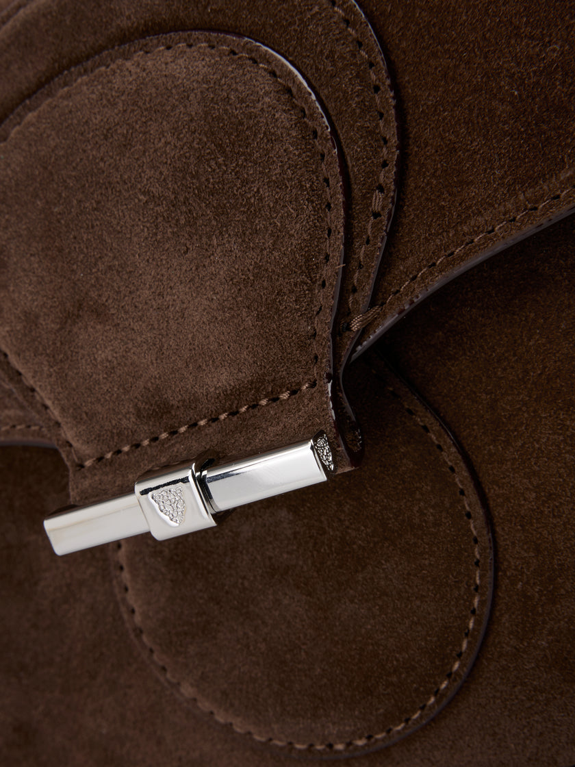 Schultertasche - Veloursleder