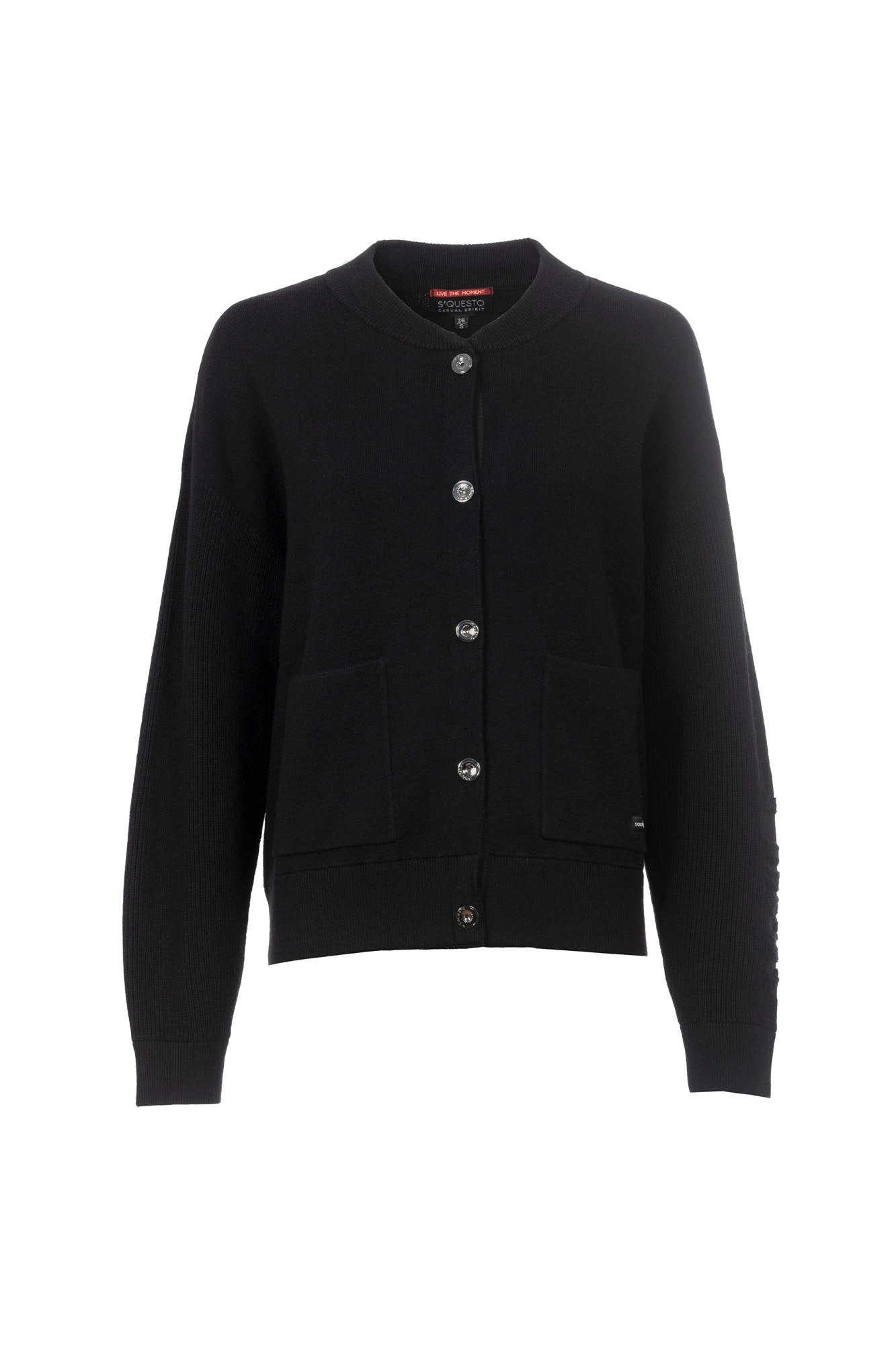 Strickjacke - Stehkragen