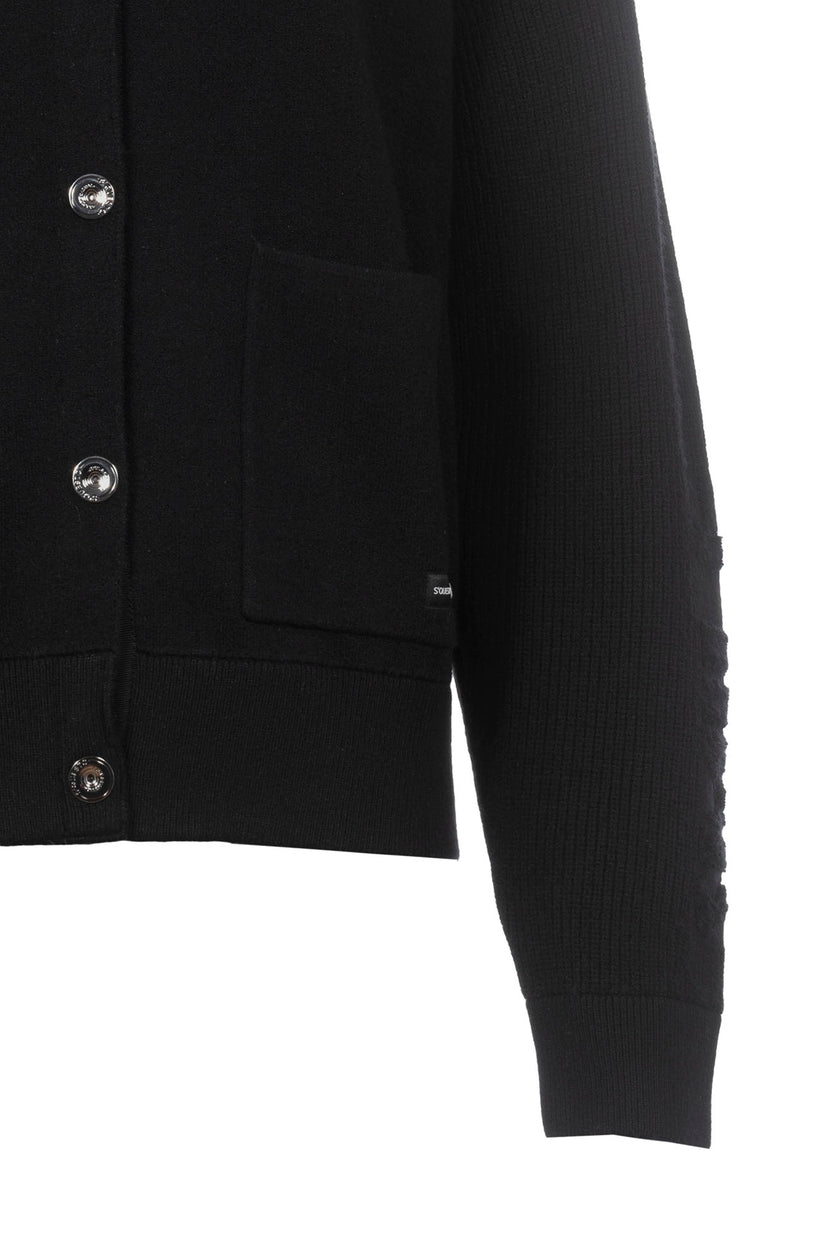 Strickjacke - Stehkragen