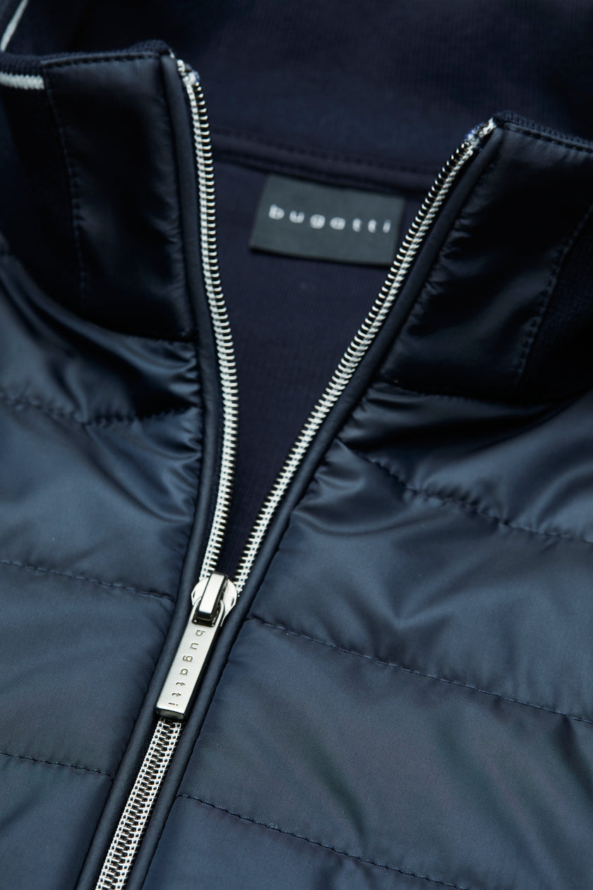 Sweatjacke - Steppeinsätze