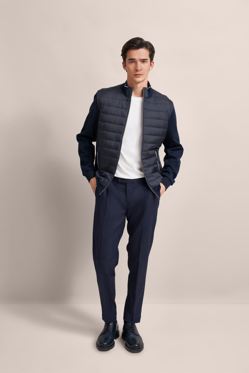 Sweatjacke - Steppeinsätze