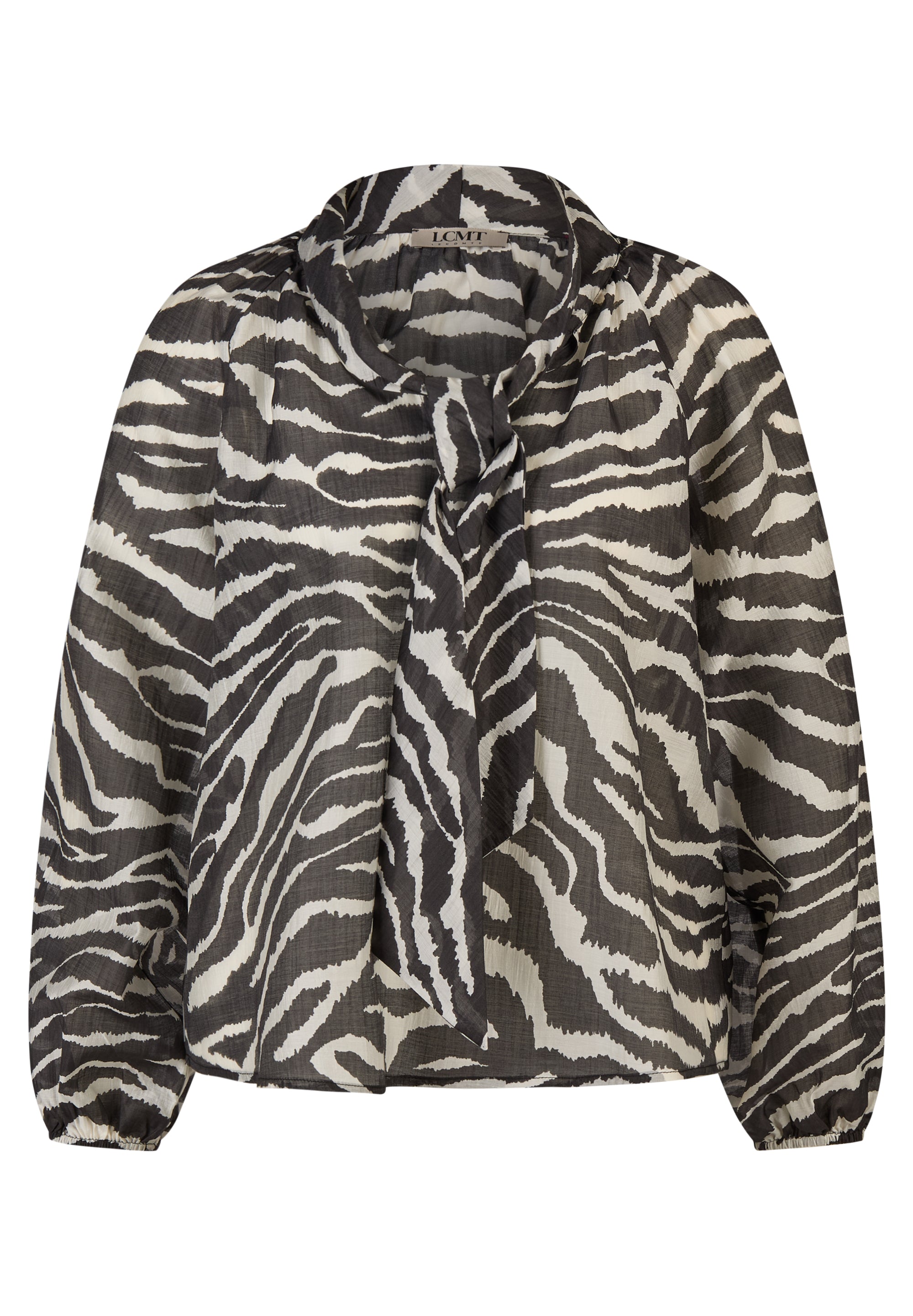 Schluppenbluse - Zebra Noir