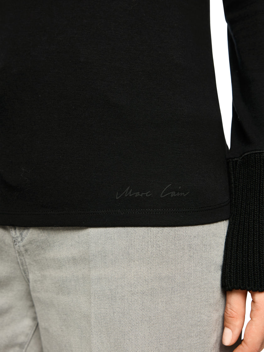Longsleeve  - Strickkragen