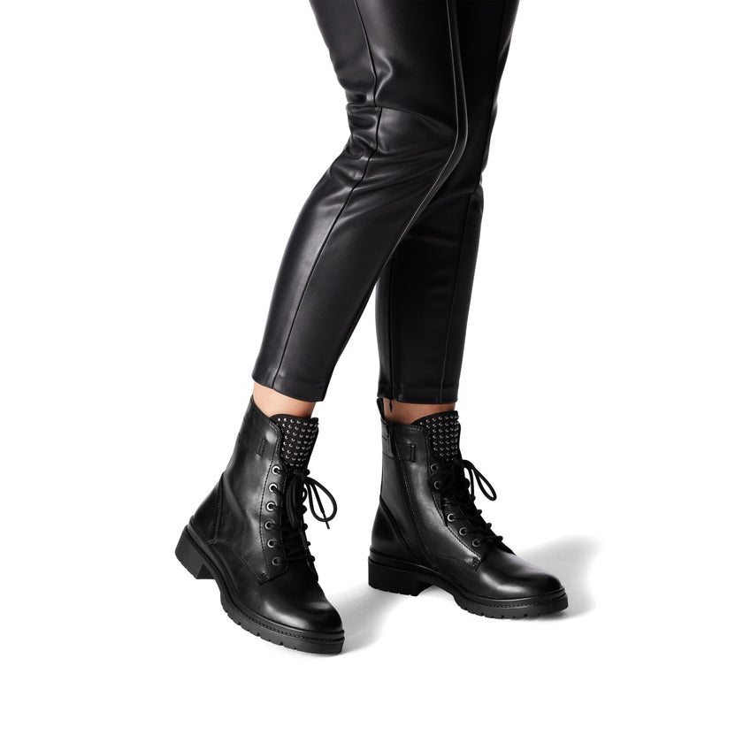 Schnürstiefel - Lederimitat