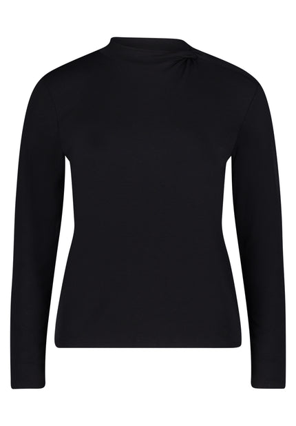 Langarmshirt - Stehkragen