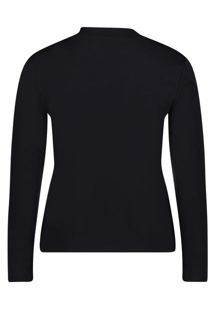 Langarmshirt - Stehkragen