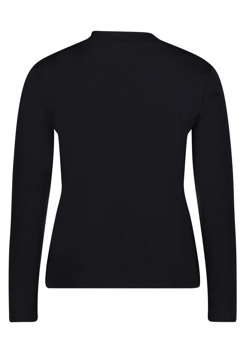 Langarmshirt - Stehkragen