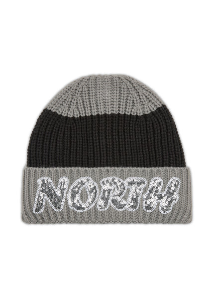 Strickmütze - Pailettenpatch