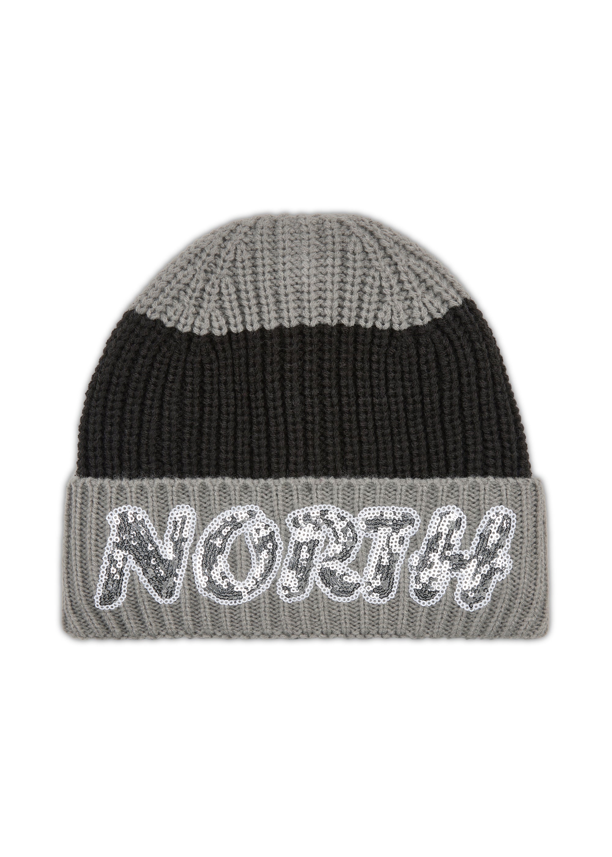 Strickmütze - Pailettenpatch