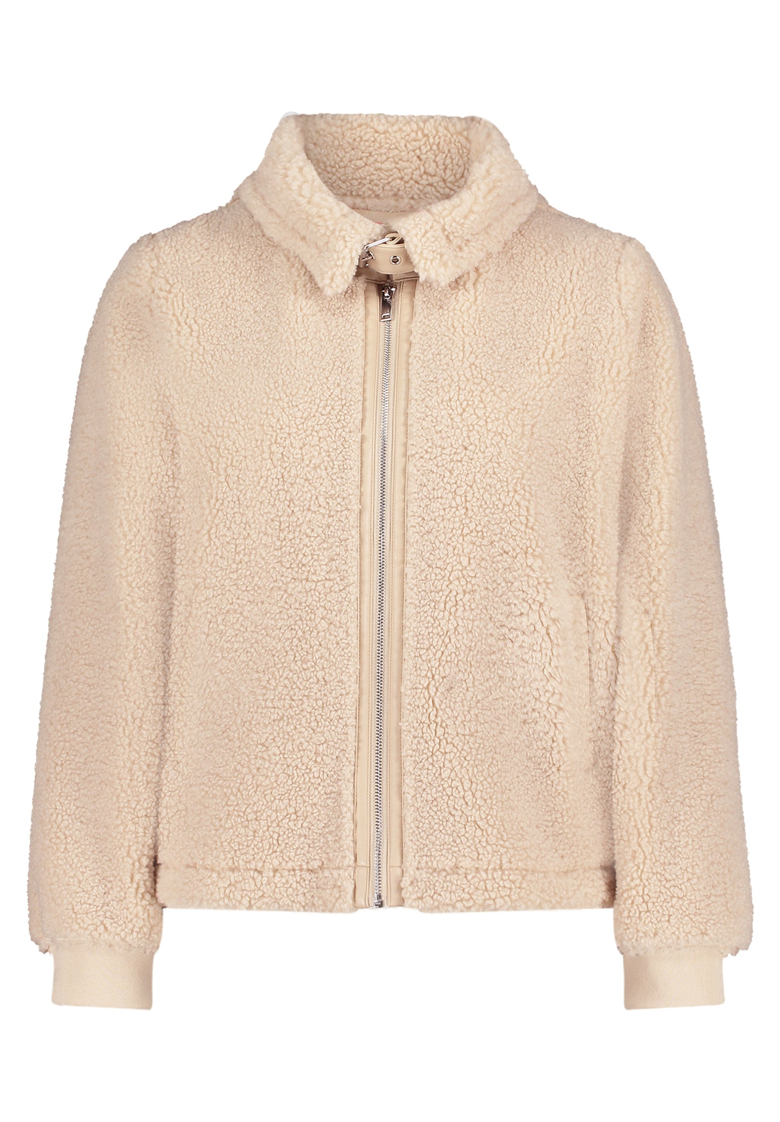 Plüschjacke - Stehkragen