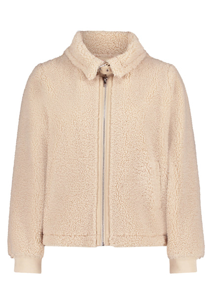 Plüschjacke - Stehkragen