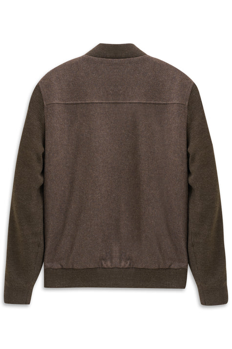 Strickjacke - Collegekragen