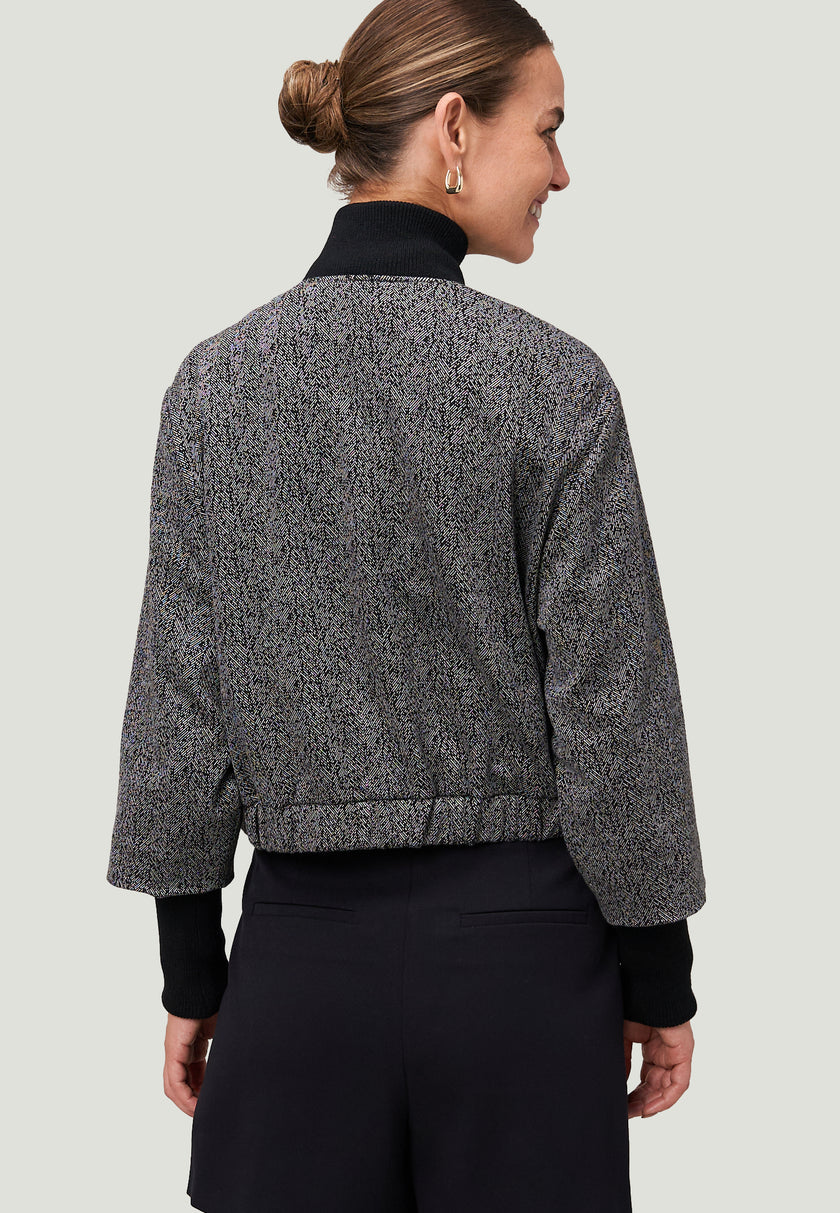 Jacke - Fischgrätenmuster