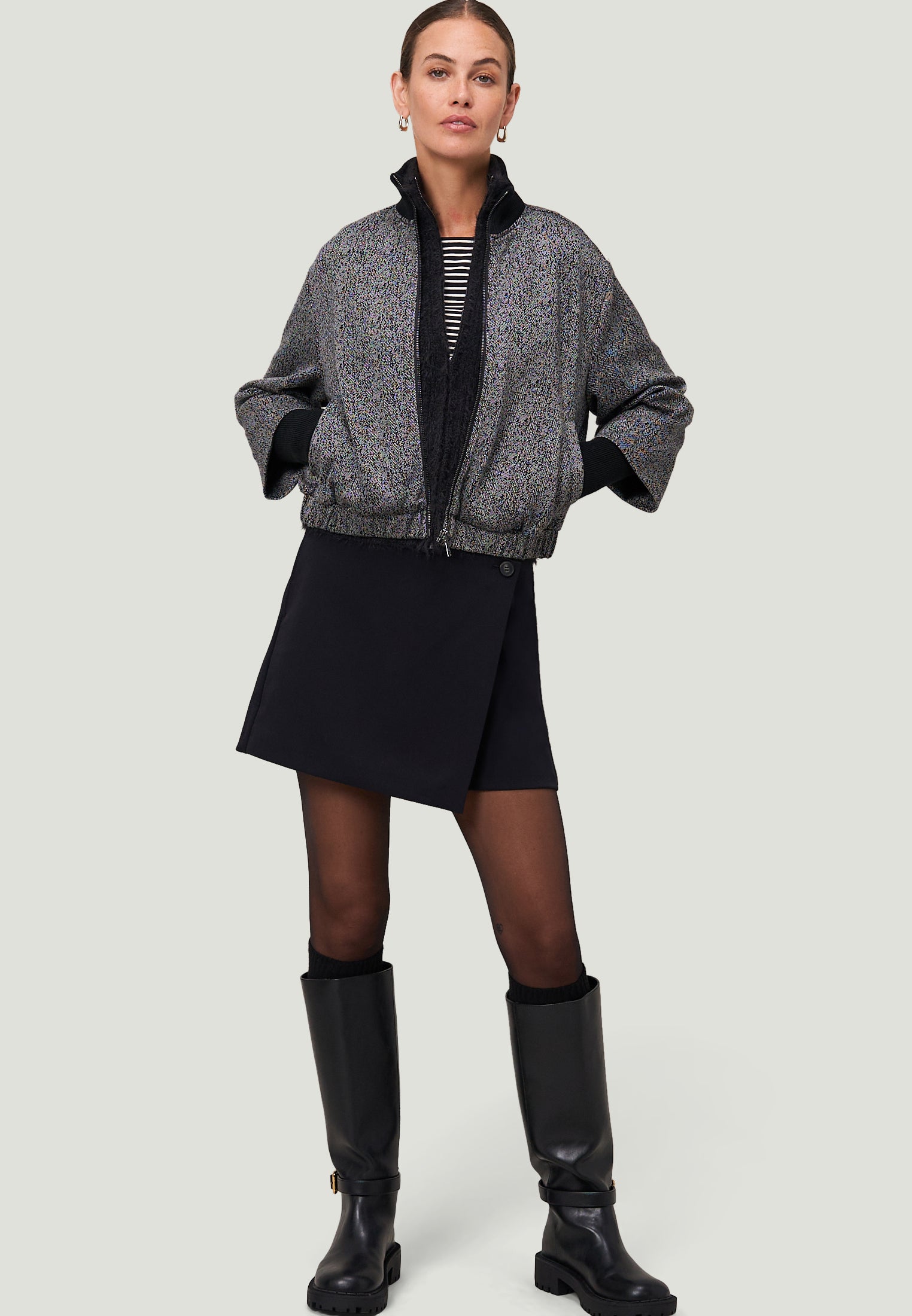 Jacke - Fischgrätenmuster