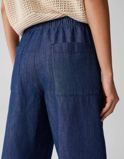 Hose - wide Leg - Melane denim