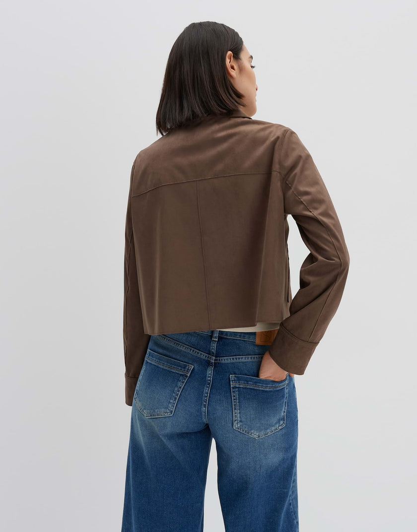 Jacke - Velourslederimitat - Nylan