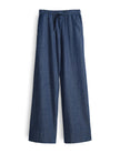 Hose - wide Leg - Melane denim