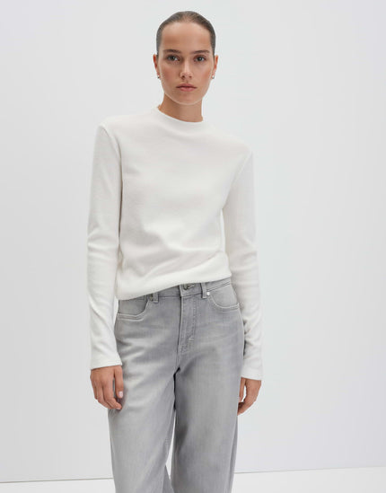 Langarmshirt - Stehkragen