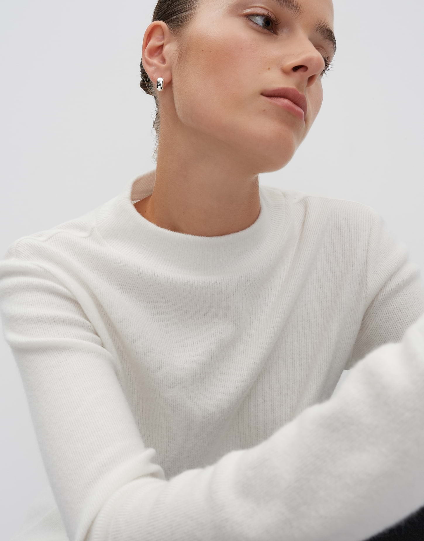 Langarmshirt - Stehkragen