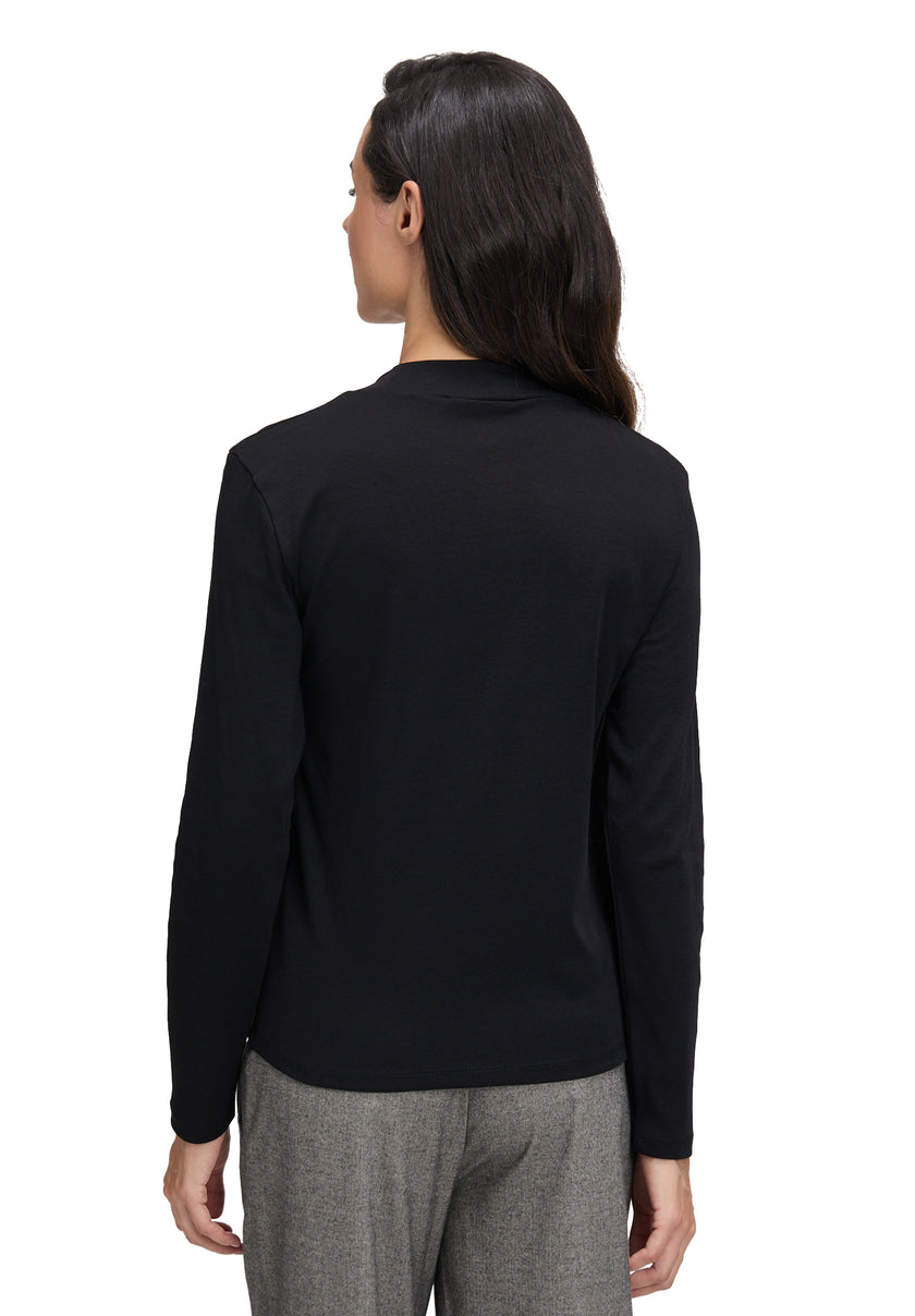 Langarmshirt - Stehkragen