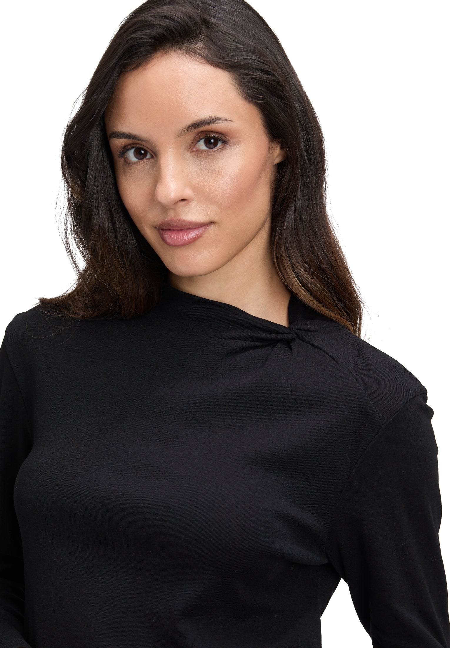 Langarmshirt - Stehkragen