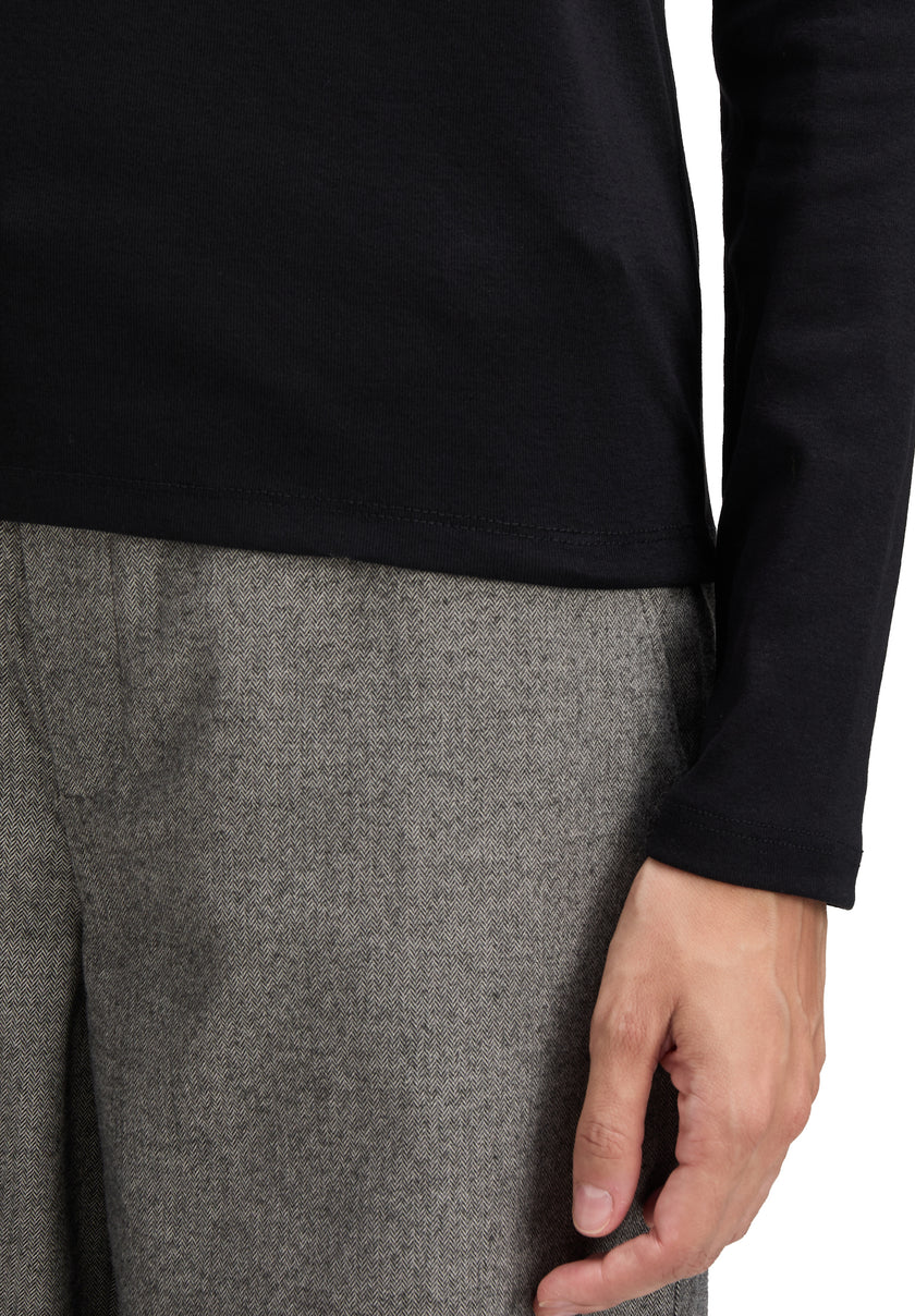 Langarmshirt - Stehkragen