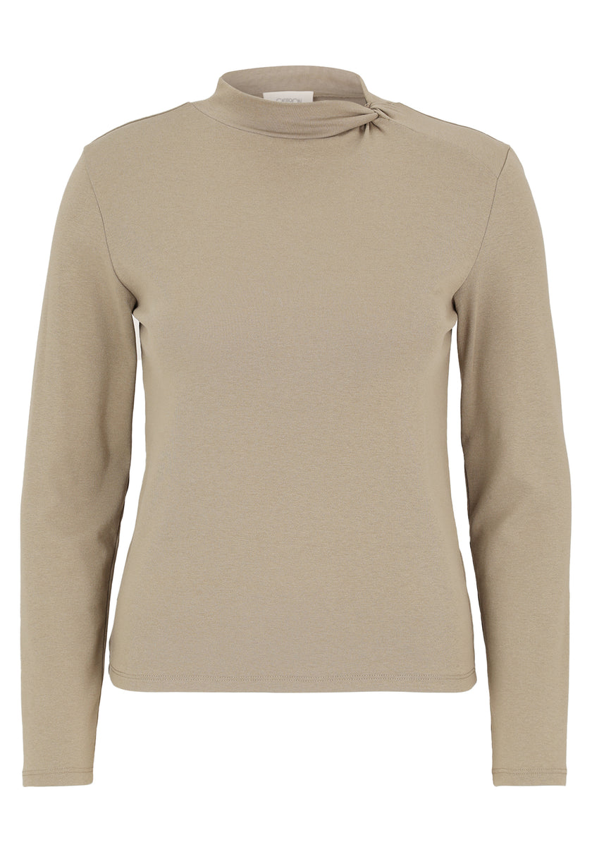 Langarmshirt - Stehkragen