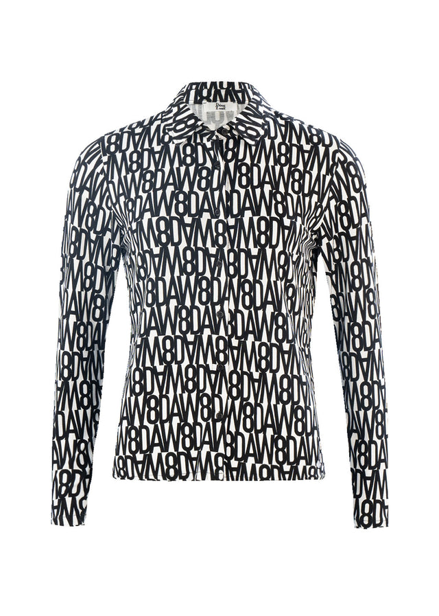 Bluse - Allover-Logoprint
