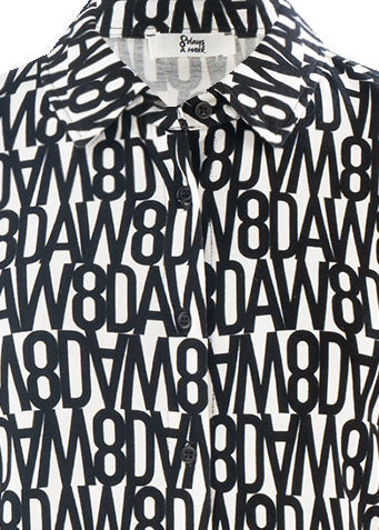 Bluse - Allover-Logoprint