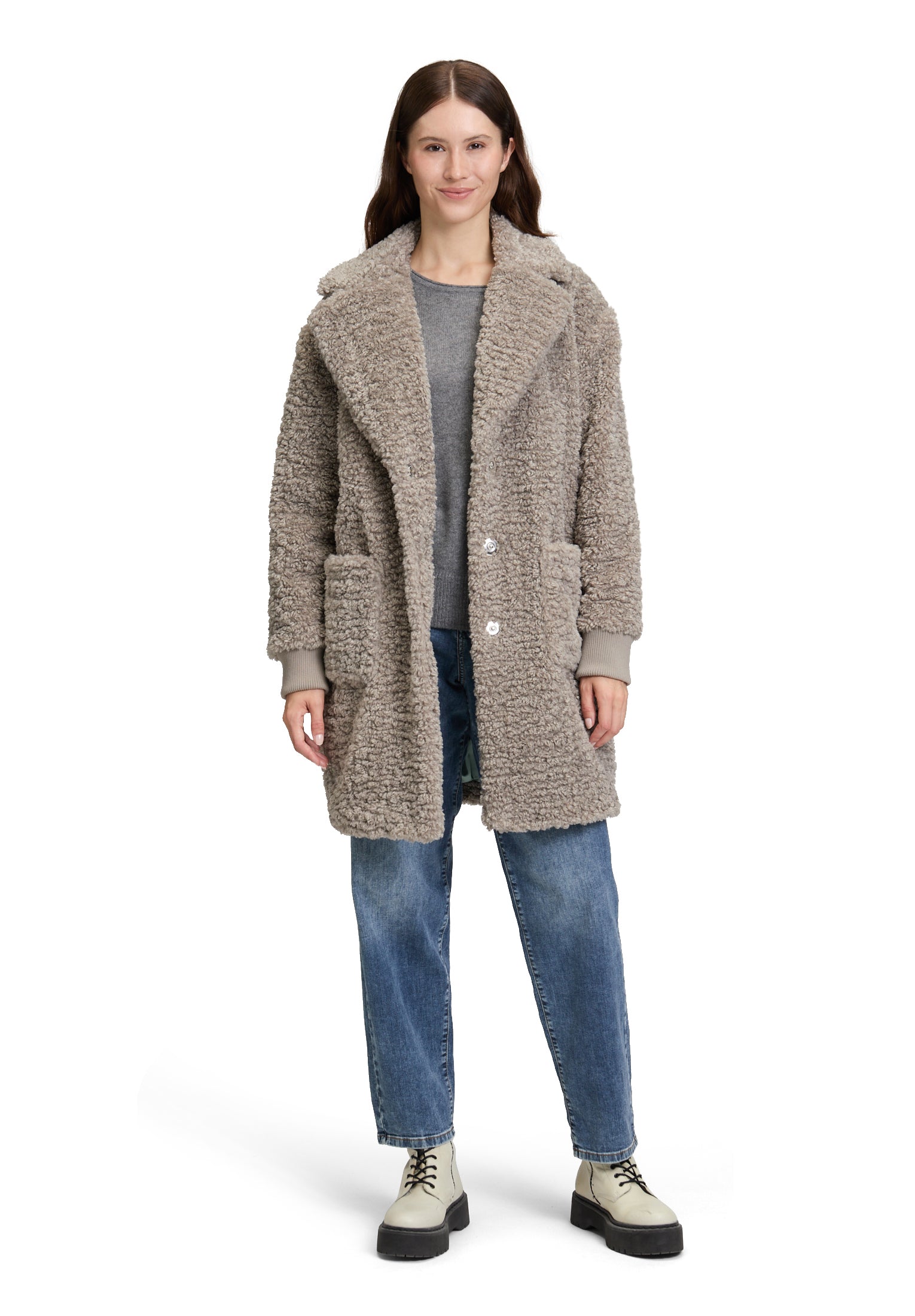 Wollmantel - Fake Fur