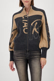 Strickjacke - Schriftmuster