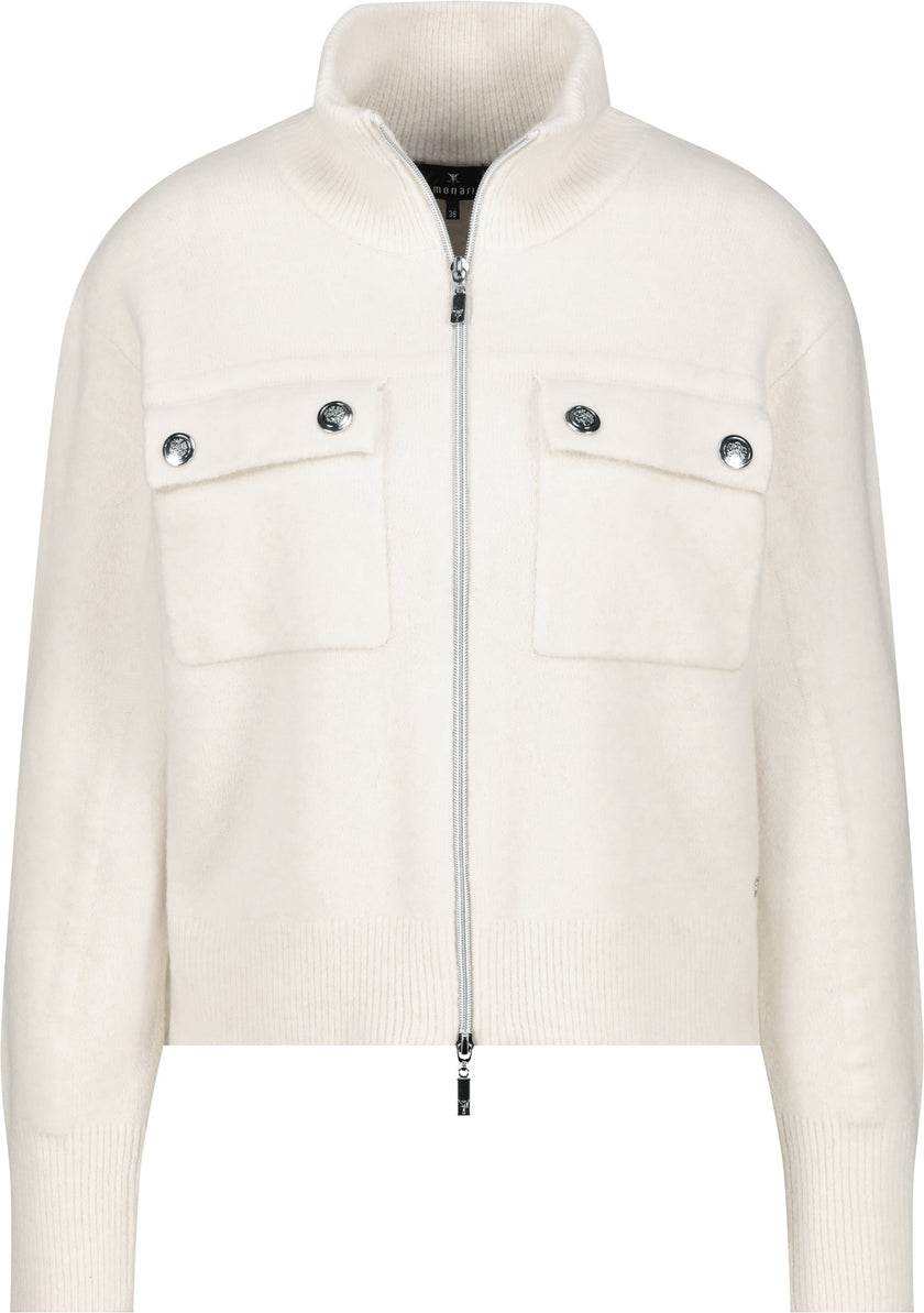 Strickjacke - Stehkragen