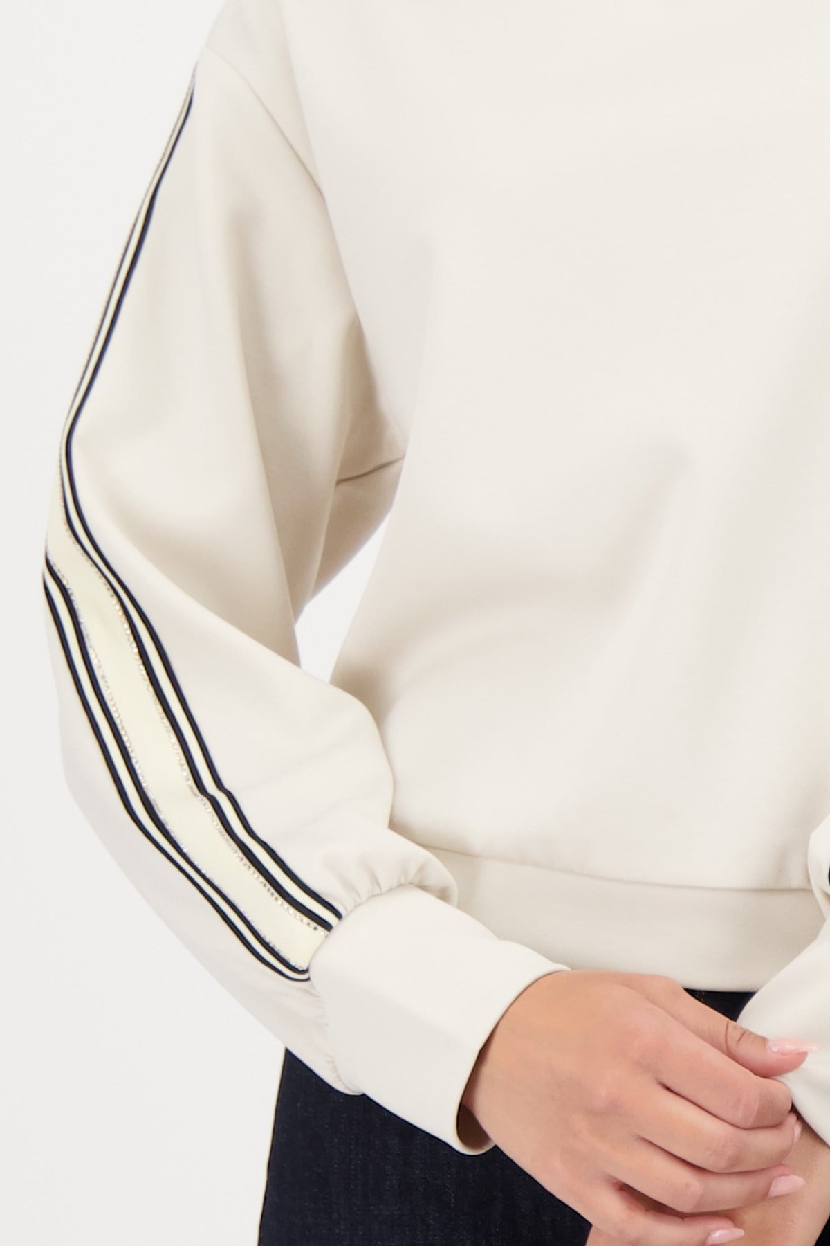 Sweatshirt - Strassbesatz