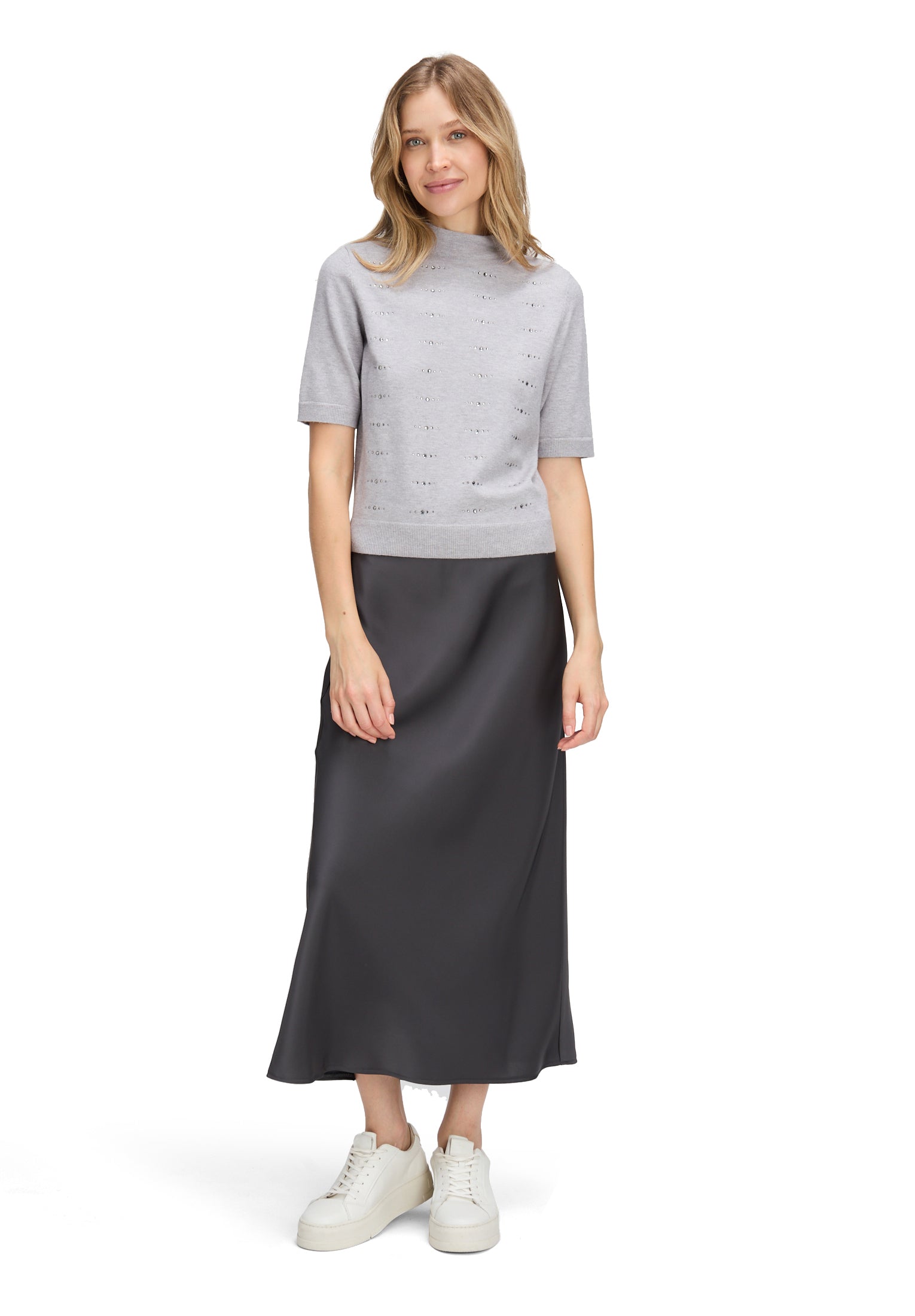 Feinstrickpullover - Stehkragen