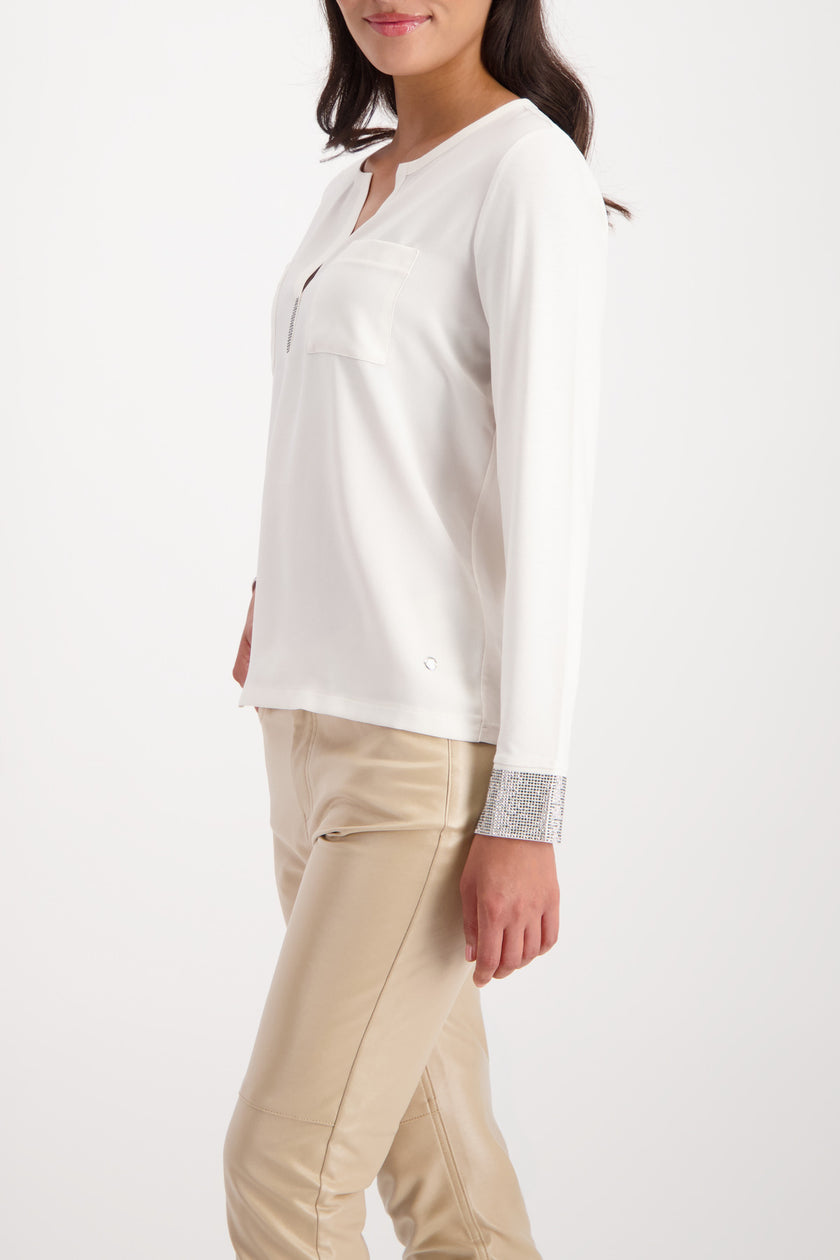 Bluse - Strassbesatz