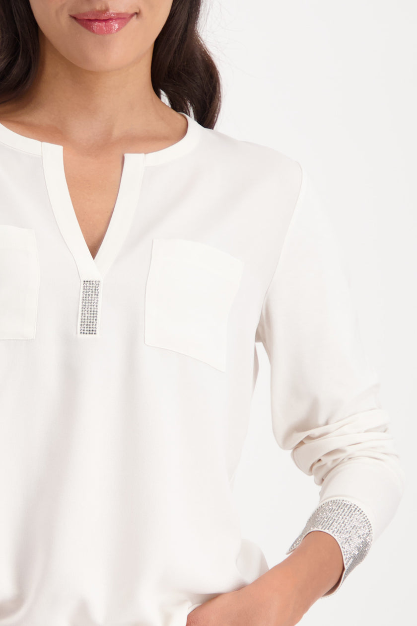 Bluse - Strassbesatz