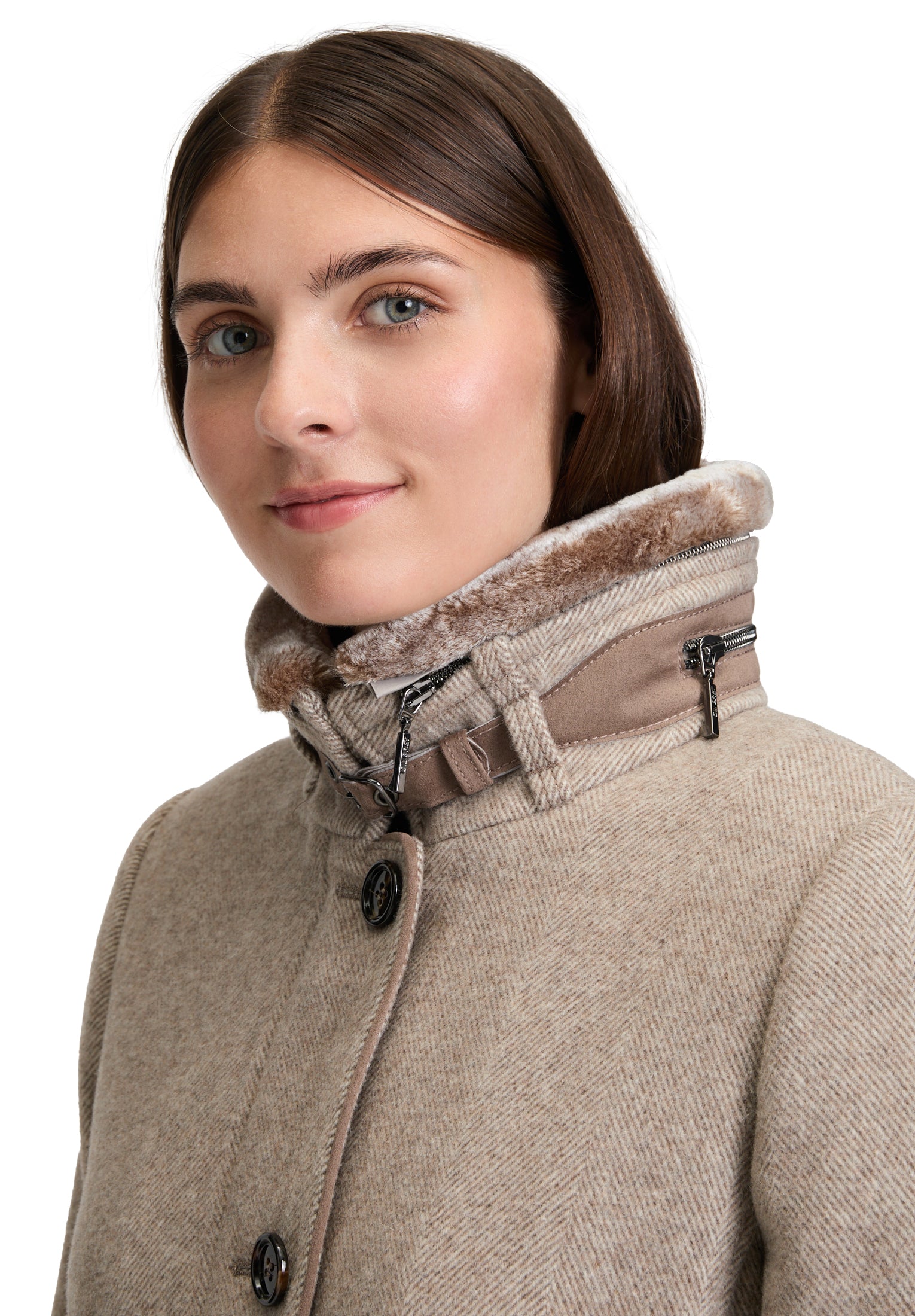 Wollmantel - Stehkragen