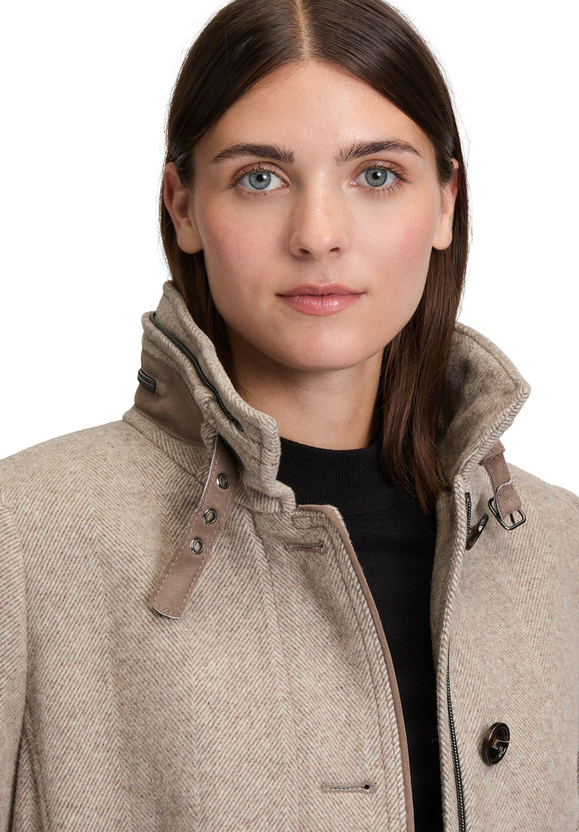 Wollmantel - Stehkragen