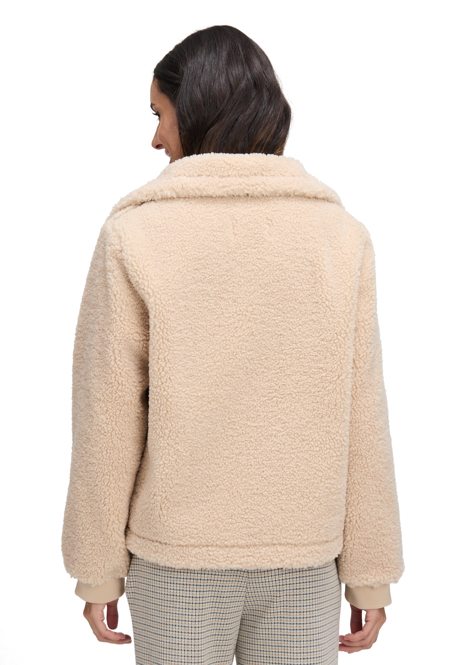 Plüschjacke - Stehkragen