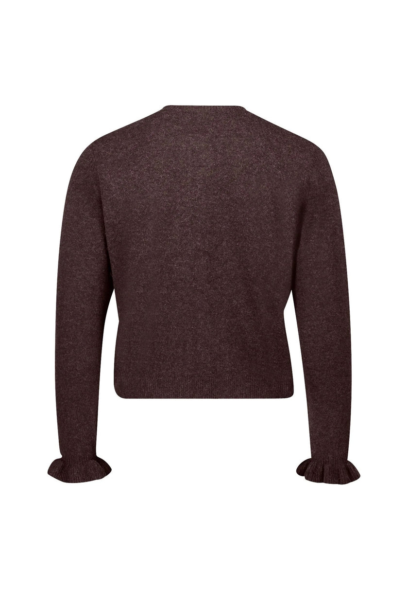 Strickjacke - Rüschen