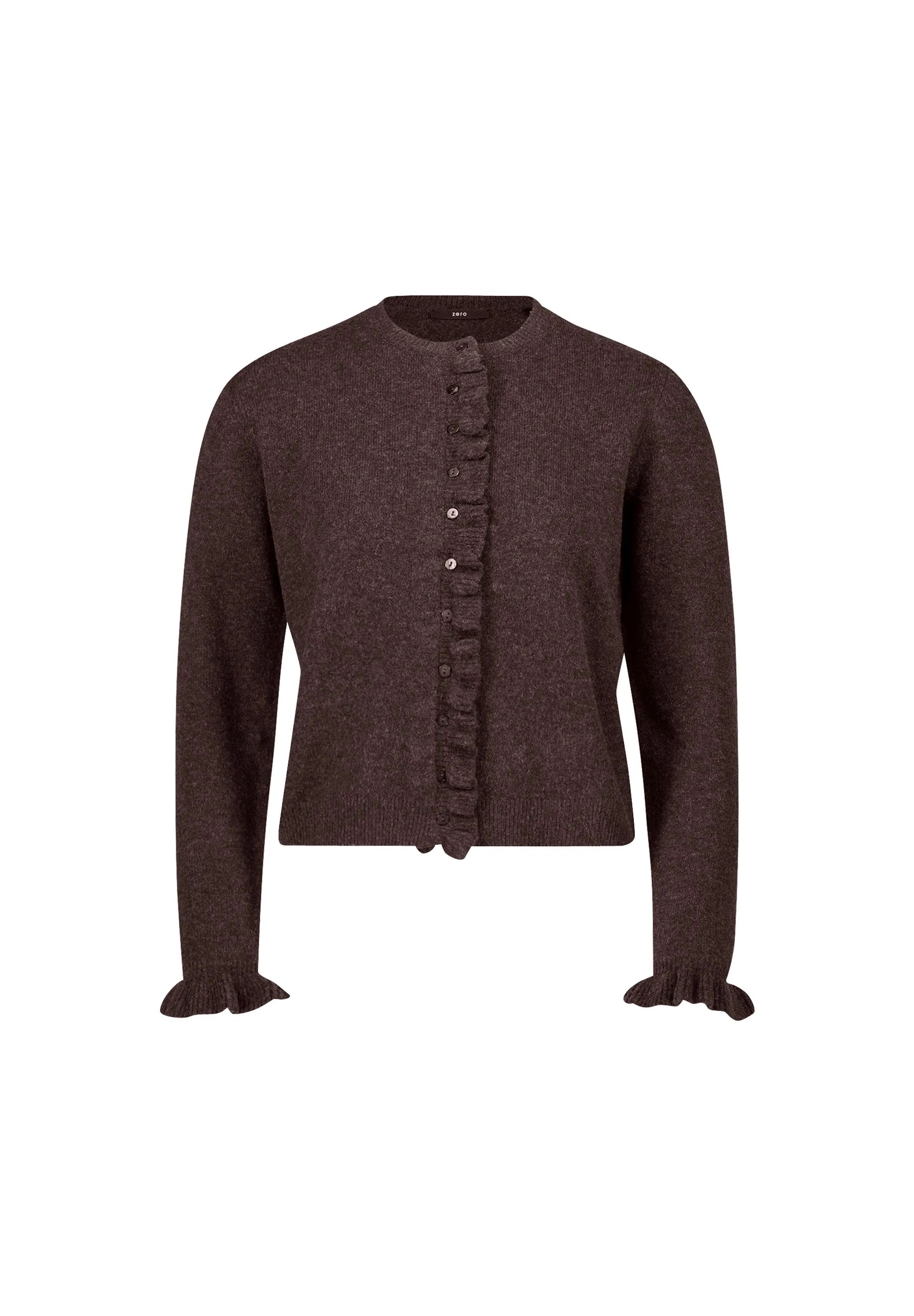 Strickjacke - Rüschen