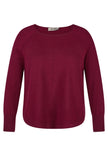 Feinstrickpullover - Bordeaux Glow