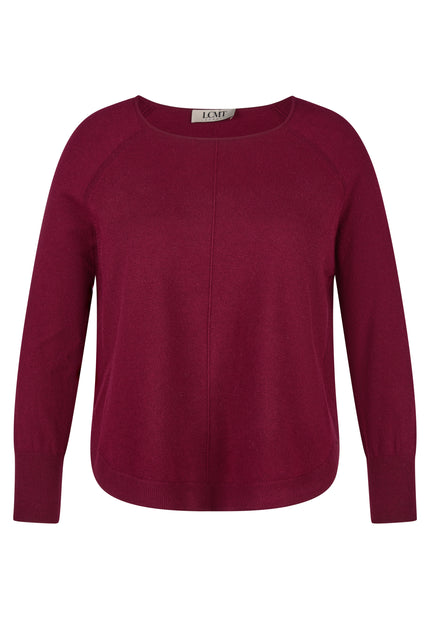 Feinstrickpullover - Bordeaux Glow