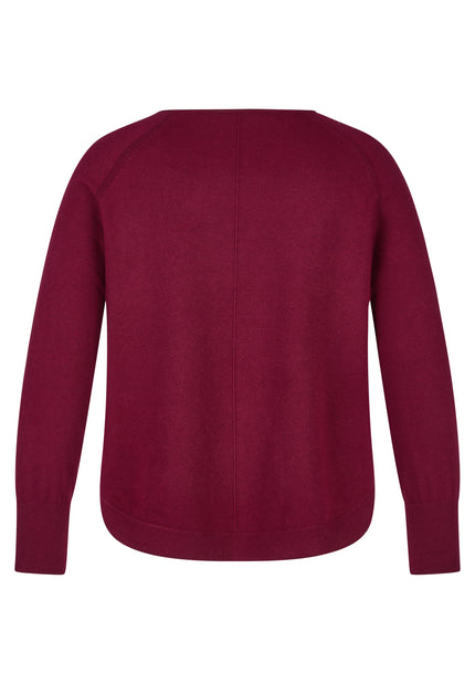 Feinstrickpullover - Bordeaux Glow