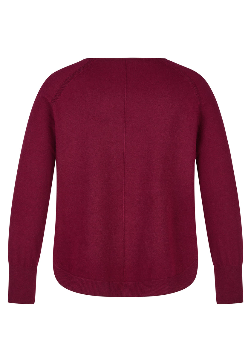 Feinstrickpullover - Bordeaux Glow